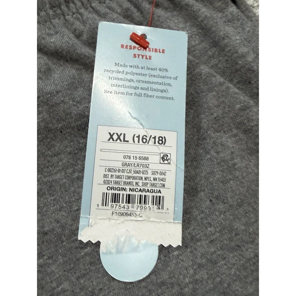 NWT Boys' Knit 'Above the Knee' Pull-On Shorts - Cat & Jack Size XXL 16/18 Gray